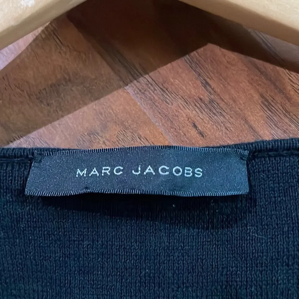 MARC JACOBS Pleated Sweater Dress Black No Size Small S - Picture 3 of 12